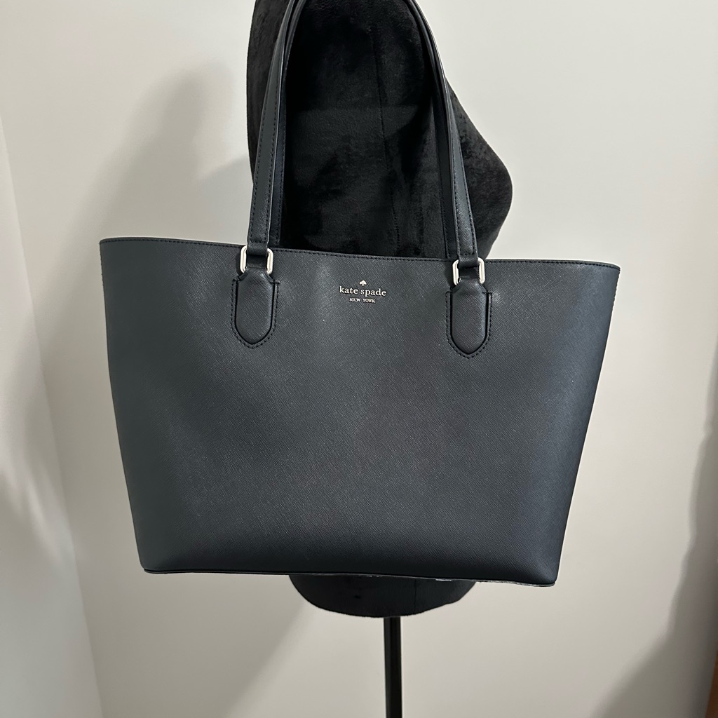 Kate Spade Black Structured Tote Bag
